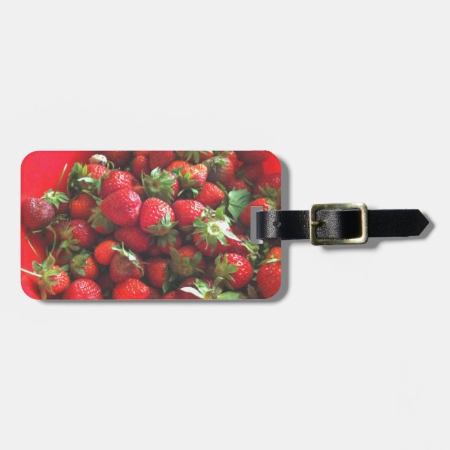 Étiquette À Bagage Fraises (Devant horizontal)