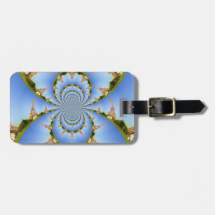 Étiquette À Bagage France Paris Tour Eiffel Kaleidoscope Bleu Beau