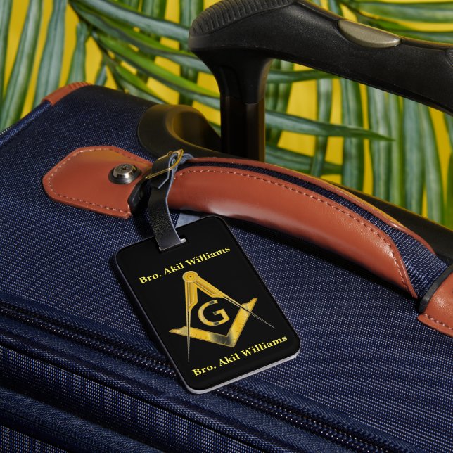 Étiquette À Bagage Freemason (Verso Insitu 3)