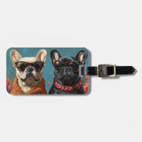 French Bulldog with Heart Roses Saint-Valentin