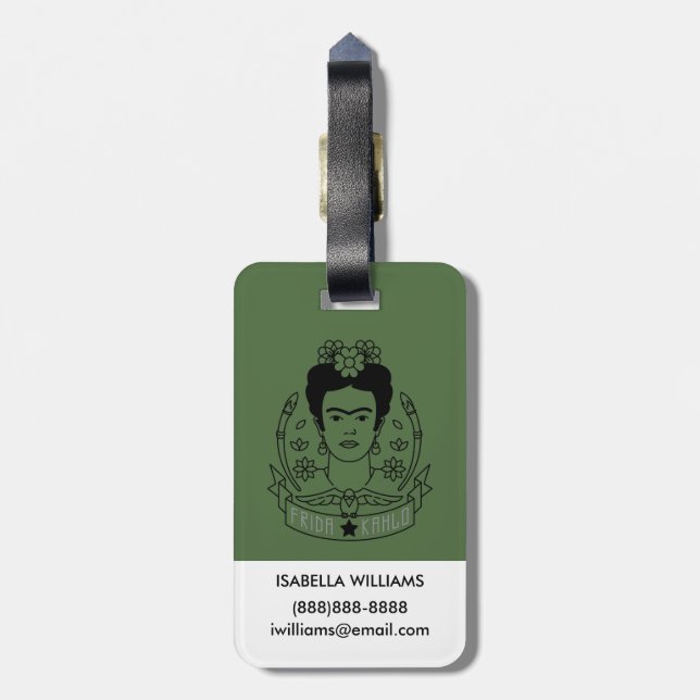 Étiquette À Bagage Frida Kahlo | Heroína (Dos Vertical)
