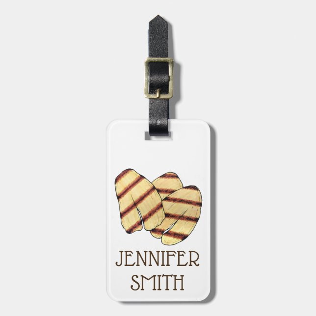 Étiquette À Bagage Fromage frit chypriote Halloumi Grilling Fromage v (Devant Vertical)