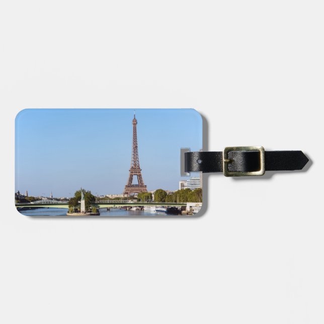 Étiquette À Bagage Front de Seine et Tour Eiffel - Paris, France (Devant horizontal)