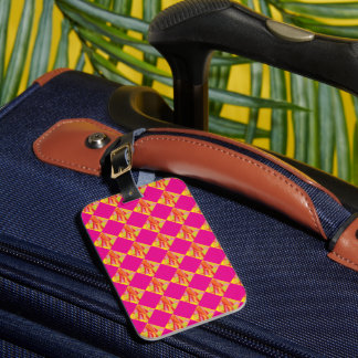 Étiquette À Bagage Fuchsia Diamond Luggage Tag