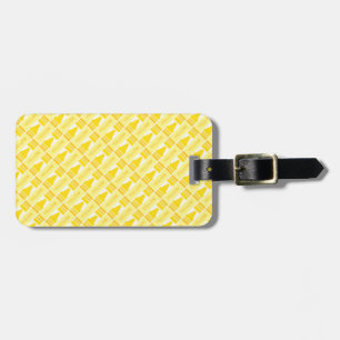 Étiquette À Bagage Fun Yellow Crayon Motif