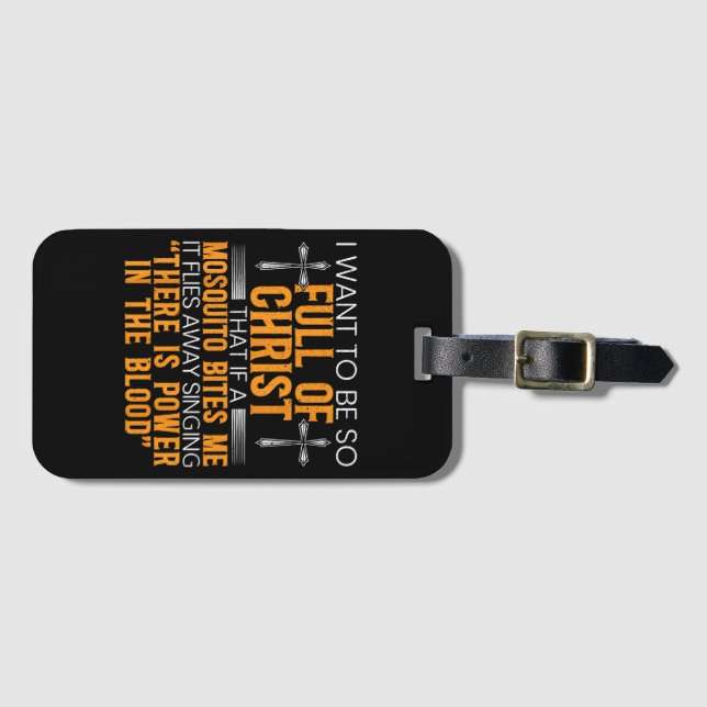 Étiquette À Bagage Funny Christian Religious Servant of God Faithful (Devant Horizontal)