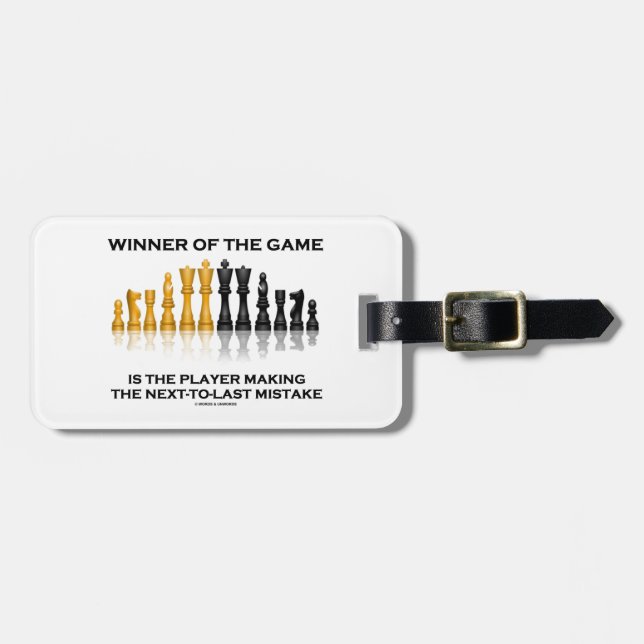 Étiquette À Bagage Gagnant de joueur de jeu faisant l'erreur de (Devant horizontal)