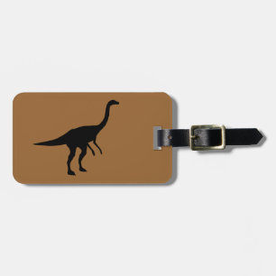 Étiquette À Bagage Gallimimus Dino Dinosaur Silhouette