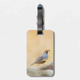 Étiquette À Bagage Gambrel's Quail Painting Original Bird Art