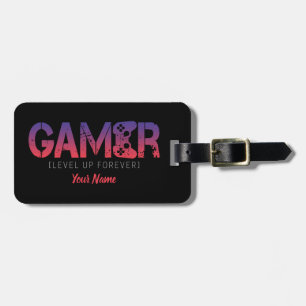 Étiquette À Bagage Gamer Level Up Forever Geschenk für Nerd und Geek