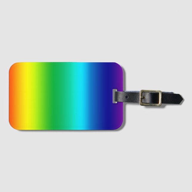 Étiquette À Bagage Gamme de couleurs vive arc-en-ciel (Devant Horizontal)