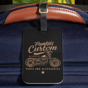 Étiquette À Bagage Garage de motocyclette Bobber personnalisé