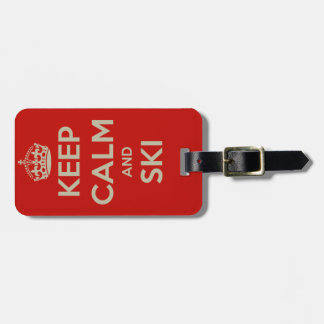 Étiquette À Bagage Gardez le calme et le ski - Album de bagage