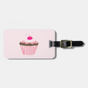 Étiquette À Bagage Gâteau Avec Cerise