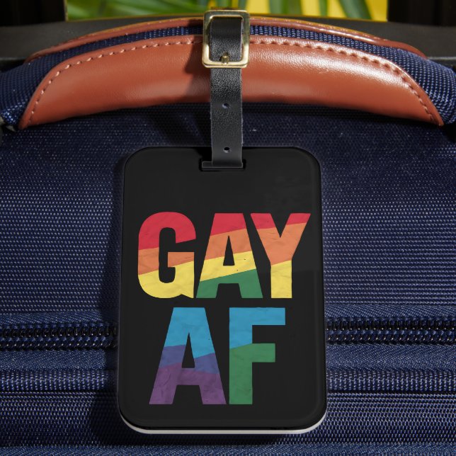 Étiquette À Bagage Gay AF LGBT Pride Gay Gift Pride Mois (Insitu Rectoal 2)