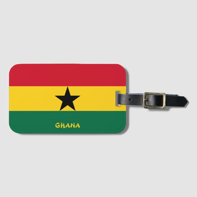 Étiquette À Bagage Ghana Drapeau National Funny Patriotique (Devant Horizontal)