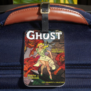 Étiquette À Bagage Ghost Vintage Horror Comics Red Ghouls