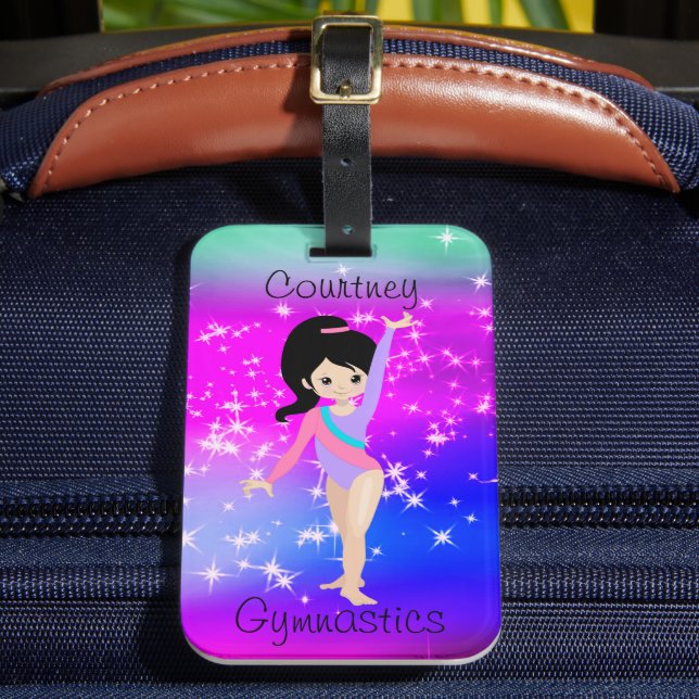 Étiquette À Bagage Girls Gymnastique Sparkle Gymnaste en Léotard (Insitu Rectoal 2)