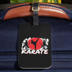 Étiquette À Bagage Girls Karate - Thème japonais patriotique Japon