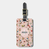 Girls Pink Superhero Monogramme et nom Enfants