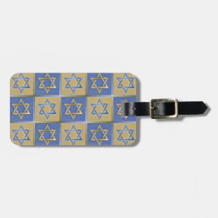Étiquette À Bagage Gold Blue Star de David Art Panels