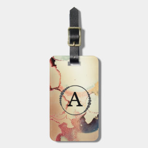 Étiquette À Bagage *~* Gold Parties scintillant Black Initial Diamant