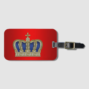 Étiquette À Bagage Golden Royal Crown V + votre backgr. & idées