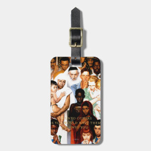 Étiquette À Bagage Golden Rule (Do to other) par Norman Rockwell