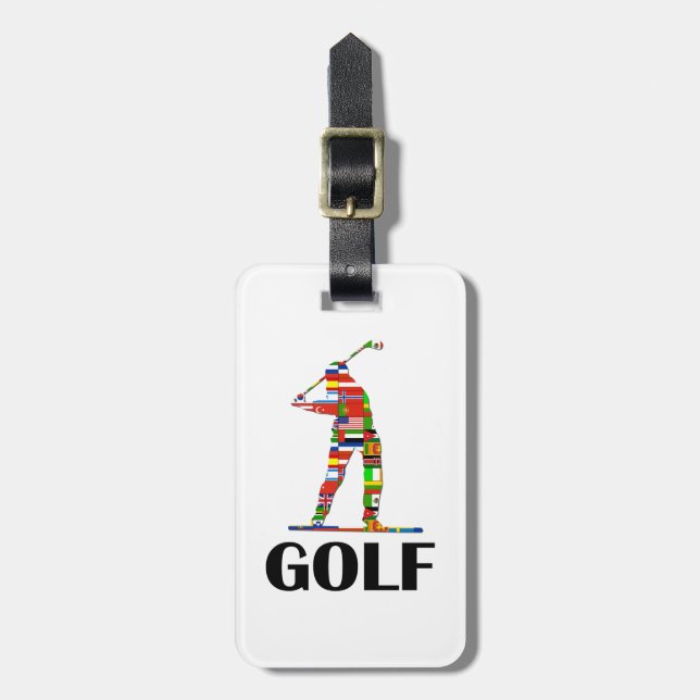 Étiquette À Bagage Golf (Devant Vertical)