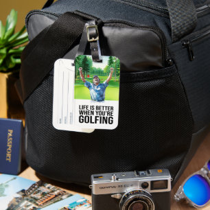Étiquette À Bagage Golf La vie est meilleure quand vous faites du gol
