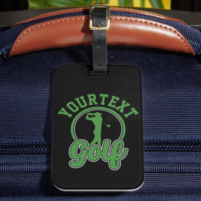 Étiquette À Bagage Golf personnalisé AJOUTER NOM Retro Pro Golfer Swi (Insitu Rectoal 2)
