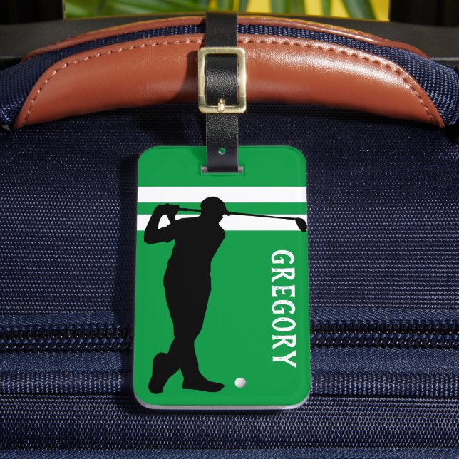 Étiquette À Bagage Golf personnalisé Mad | Golfer Green Travel (Insitu Rectoal 2)