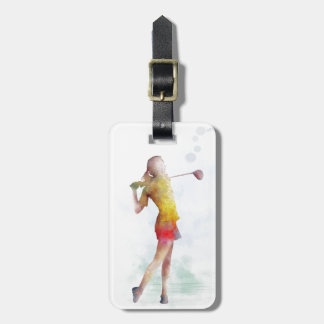 ÉTIQUETTE À BAGAGE GOLFEUR DE FEMME