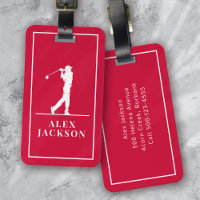 Golfeur de Monogramme Personnalisé Rouge