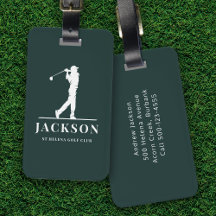 Golfeur Monogramme Personnalisé Vert