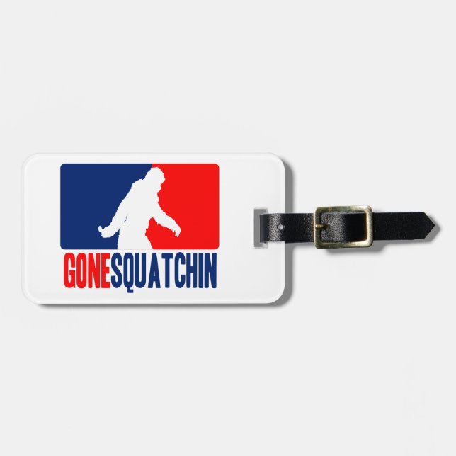 Étiquette À Bagage Gone Squatching Style Ligue (Devant horizontal)