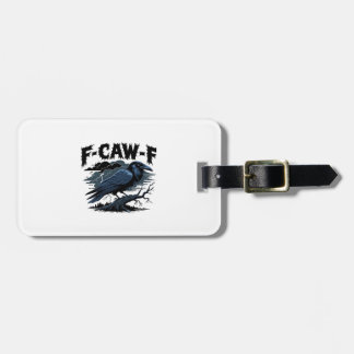 Étiquette À Bagage Gothic Crow Funny Humor F-Caw-F Essential Minimal