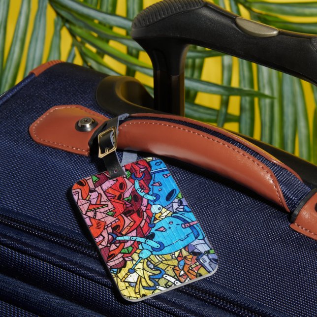 Étiquette À Bagage Graffiti coloré (Insitu Rectoal 1)