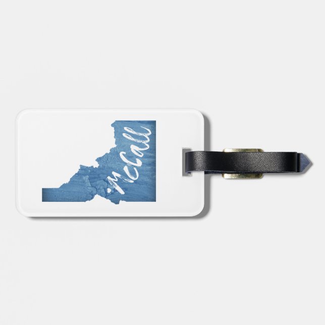 Étiquette À Bagage Grain de bois McCall Idaho (Dos horizontal)