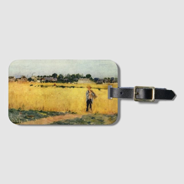 Étiquette À Bagage Grain Field (par Berthe Morisot) (Devant Horizontal)