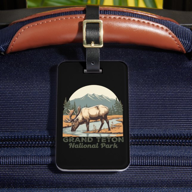 Étiquette À Bagage Grand Teton National Park Wyoming Travel (Insitu Rectoal 2)