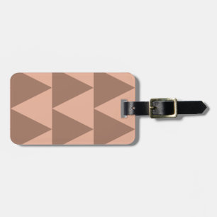 Étiquette À Bagage Grand Triangles géométriques Mocha Mousse Dusty ro