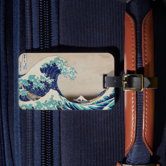 Étiquette À Bagage Grande vague d'Hokusai au large de Kanagawa. art j (Insitu Rectoal 4)