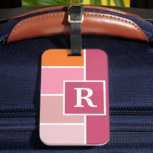 Étiquette À Bagage Grandes bandes Feminine avec Monogramme