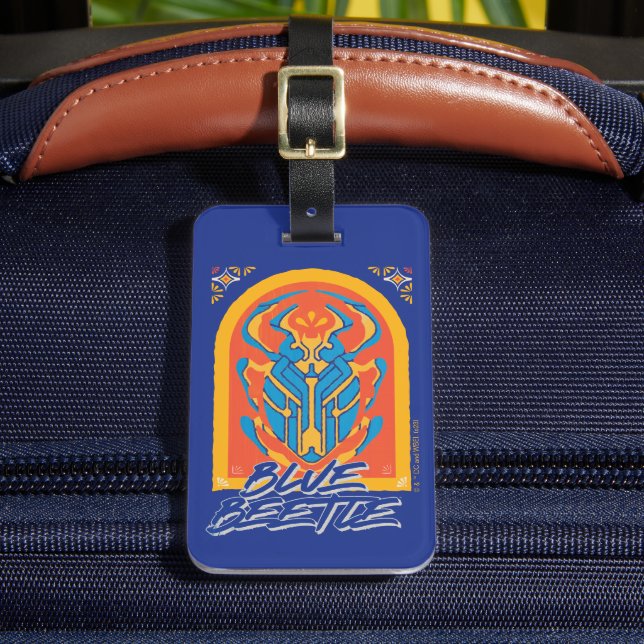 Étiquette À Bagage Graphique de Talavera de scarabée bleu (Insitu Rectoal 2)