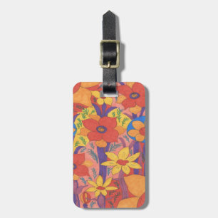 Étiquette À Bagage Gras Bohemian Orange Garden Imprimer