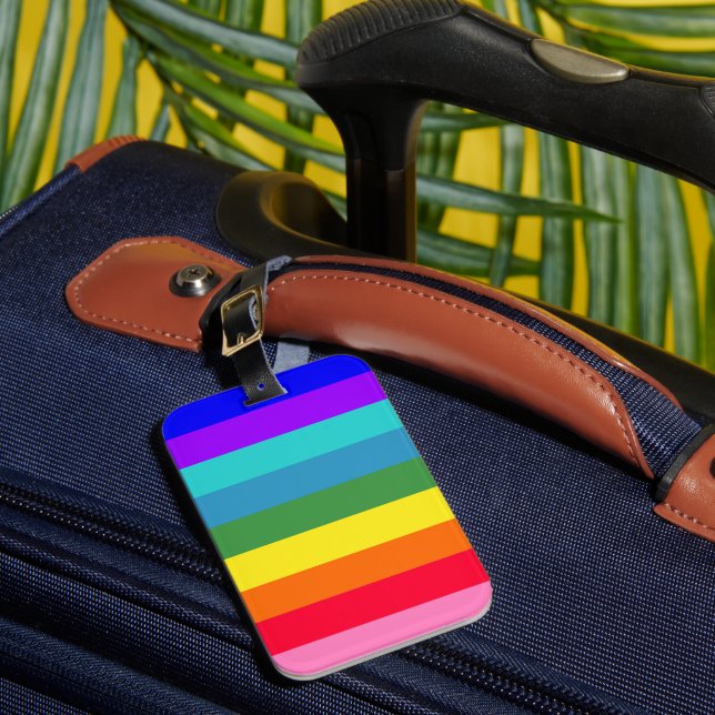 Étiquette À Bagage Gras traits arc-en-ciel (Insitu Rectoal 1)