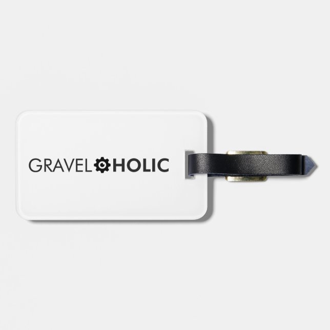 Étiquette À Bagage Gravelaholic Gravel Cycling (Dos horizontal)