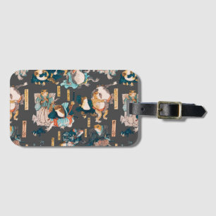 Étiquette À Bagage Grenouille japonaise ukiyo-e Froggies