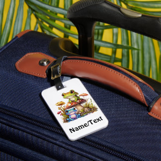 Étiquette À Bagage Grenouilles